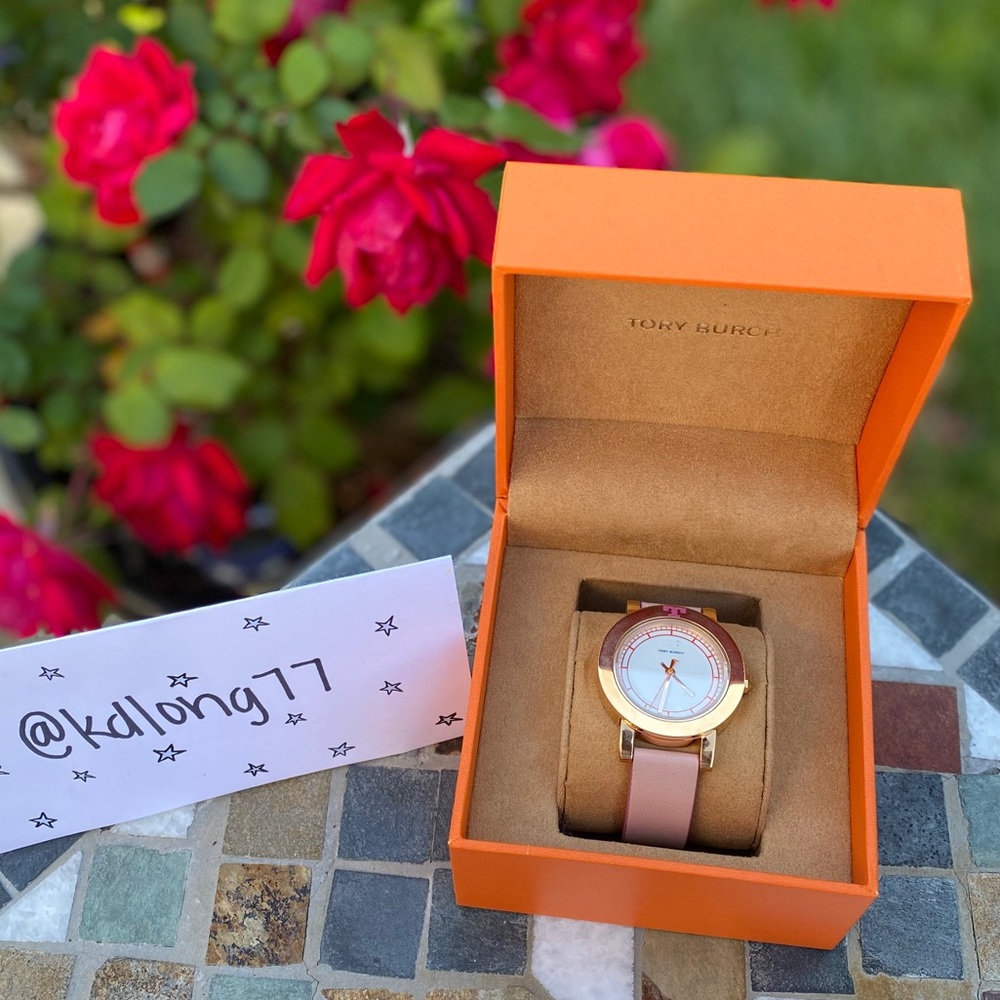 Tory Burch Ellsworth Leather Strap Watch - Picture 2 of 8